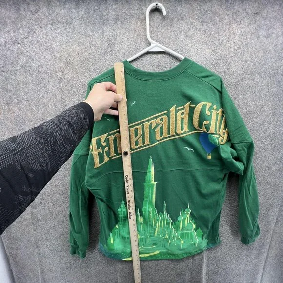 Wicked Emerald City Shirt Womens Small Green Long Sleeve Top Spirit Jersey - Picture 5 of 10